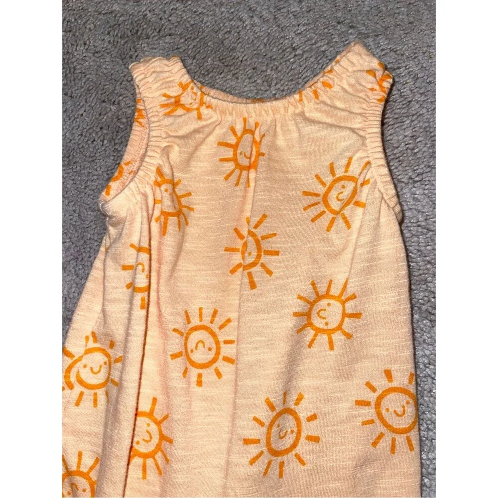 Cat & Jack Peach Sleeveless Sun-Print Footie